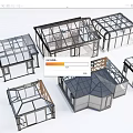 Different Architectural Glass Sunroom Frame Structures With Various Designs And Sizes