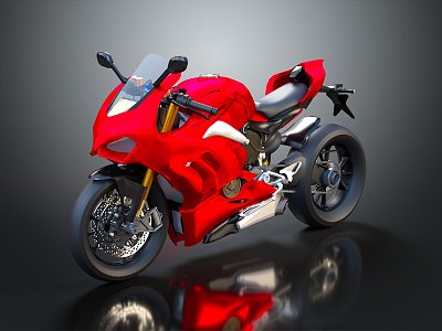 Modern motorcycle two-wheeled motorcycle off-road motorcycle road racing motorcycle 3d model