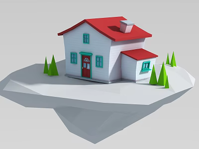Modern Cartoon Building Cartoon House 3d model