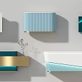 Modern reception desk 3d model