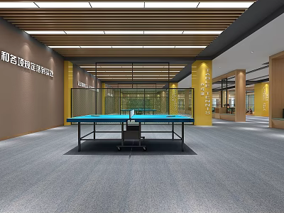 Modern Table Tennis Room 3d model