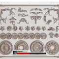 European-style Carved Line Carved Roman Column Plaster Line Corner Column 3d model