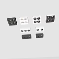 Black and White Downlights and Spotlights 2 3 4 Head Ceiling Mounted Modern Fixtures