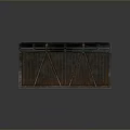 Rustic Wooden Chest With Metal Rivets And Textured Industrial Design Surface