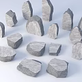 Collection Of Gray Stones With Various Shapes Sizes And Textured Surfaces