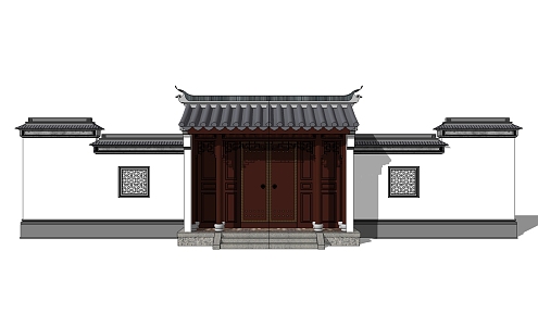 Chinese Gate 3d model