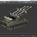 Air defense missile Soviet Union 2K12 SA6 air defense gun air defense vehicle air defense tank face number low model simple model game sub-era film and television level realism 3d model