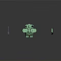 Modern Robot Mech Warrior Machine Battlearm Mechanical Battlearm Machine Warrior 3d model