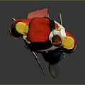Toy Soldier In Red Uniform With Gold Accents Black Hat Feather Blue Pants And Sword