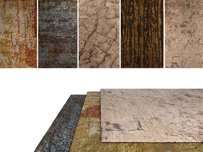 Square Rugs With Various Textures And Diverse Patterns For Home Decoration 3d model