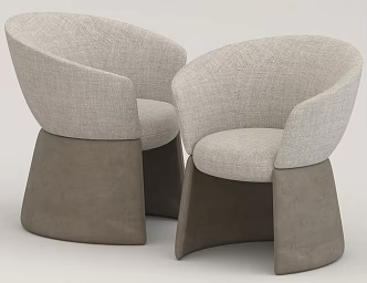 Backrest Chair Leisure Chair 3d model