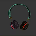 JBL Brand Black Over Ear Headphones With Red Accent Strips Design