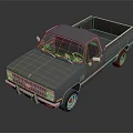 Classic Gray Chevrolet Pickup Truck With Single Cab And Bed