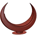 Modern Crescent Shaped Lounge Chair With Black Frame Gray Cushion And Silver Metal Base