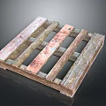 Industrial Wooden Pallet With Slats Used In Logistics And Warehousing Operations