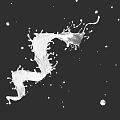 Elegant Jewelry Design With White Liquid Splash And Small Droplets On Black Background