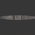 Medieval Long Sword with Textured Blade Brown Handle and Metal Hilt