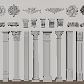 European Roman Column Classical Roman Column 3d model