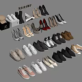 Fashionable Men's And Women's Shoes With Various Styles Including High Heels Sneakers And Leather Shoes
