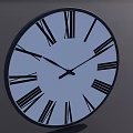 Minimalist Wall Clock With Black Frame White Dial And Roman Numerals 3d model