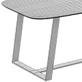 Modern Dining Table and Chair Set with Marble Top and Black Curved Backrest Chairs
