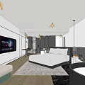 Simple Hotel Rooms 3d model