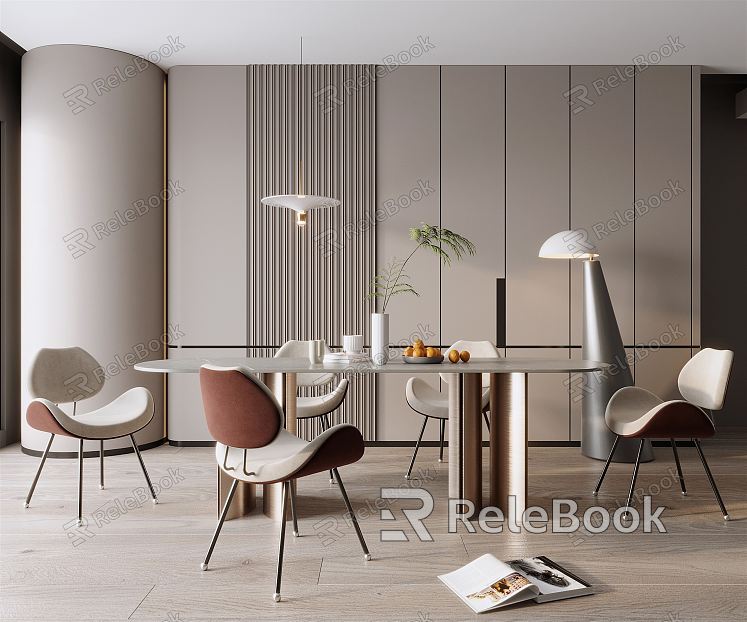 Modern Dining Table and Chair model