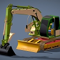 Excavator 2 Industrial equipment Mechanical device Forklift 3d model