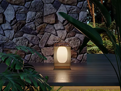 New Chinese Outdoor Floor Lamp 3d model
