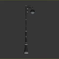 Vintage Street Lamp With Decorative Post And Classic Design Outdoor Fixture