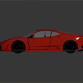 Red Sports Car With Sleek Aerodynamic Design And Glossy Exterior Finish