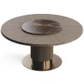 Modern Round Dining Table With Marble Top And Fluted Metal Leg In Various Styles