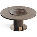 Modern Dining Table Round Dining Table Wooden Dining Table 3d model