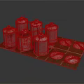 Industrial Storage Tanks Setup With Circular Platforms And Metal Structures