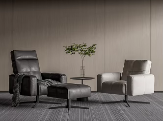 Modern leisure sofa combination single office sofa 3d model