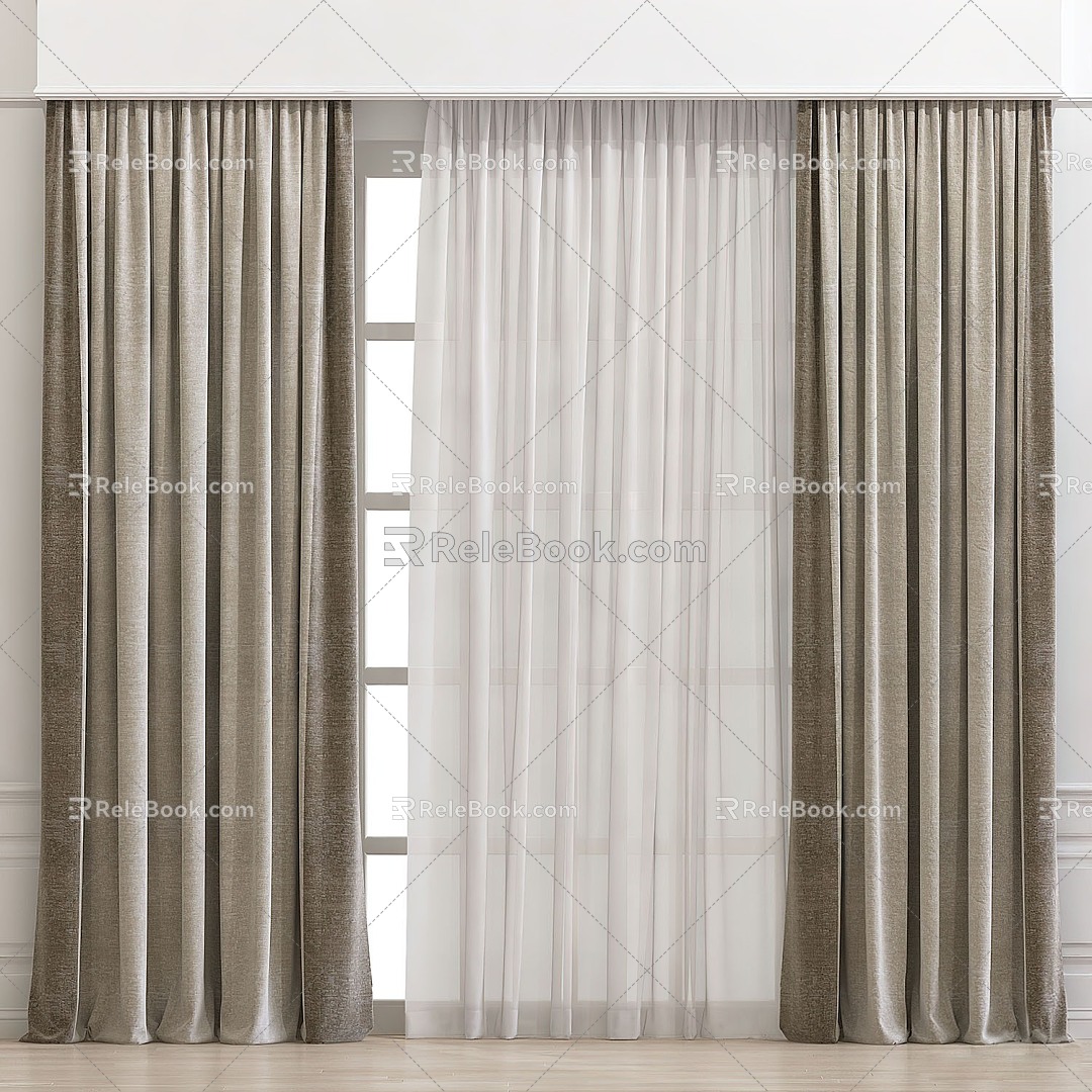 Fabric curtains model