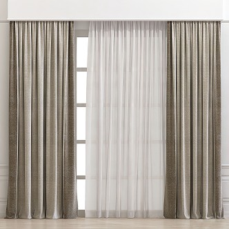 Fabric curtains 3d model