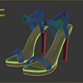 Minimalist Gray Open Toe Stiletto Sandals With Buckle Strap And Platform Sole