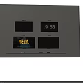 100 and 120 Inch TV Screens Showing Clear Display and Time