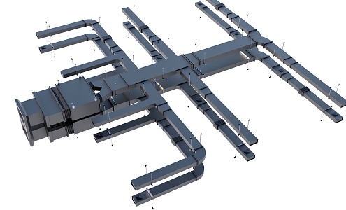 Ceiling air conditioning ventilation pipe 3d model