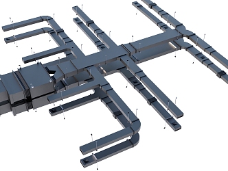 Ceiling air conditioning ventilation pipe 3d model