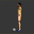 Professional Yellow Soccer Jersey Number 4 Captain Armband Football Boots and Ball Equipment