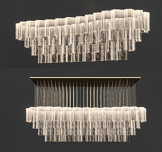 Modern crystal chandelier crystal lamp 3d model