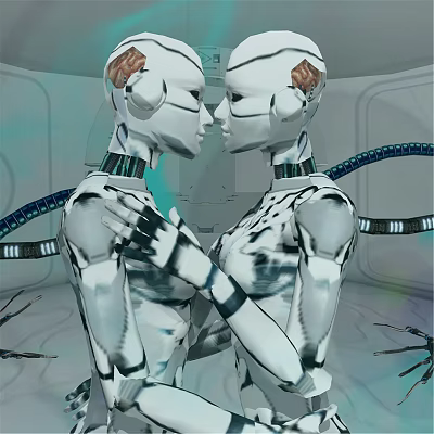 modern robot artificial intelligence robot 3d model