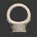 Silver Decorative Ring With Intricate Patterns And Ornate Design Details 3d model