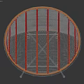 Stylish Rattan Single Chair With Round Woven Design And Black Metal Legs