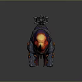 Mechanical Rhino Character With Colorful Body Futuristic Components And Decorative Parts