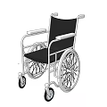 Durable Medical Equipment Wheelchair With White Frame Black Seat And Armrests