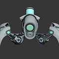 Futuristic Spider Like Robot Design With Mechanical Legs And Blue Illuminated Features