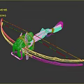 Crossbow Mechanical Crossbow Shift Bow and Arrow Shoot Far Equipment Weapons High-tech Crossbow 3d model